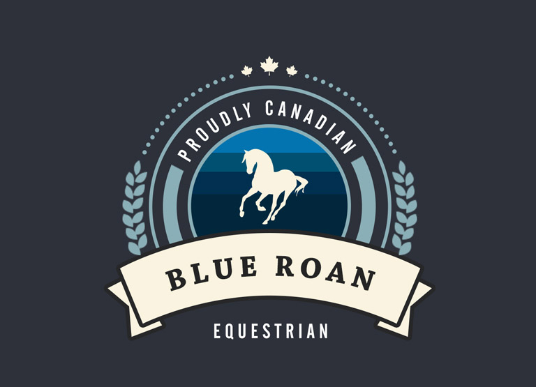 Blue Roan Equestrian Logo Design